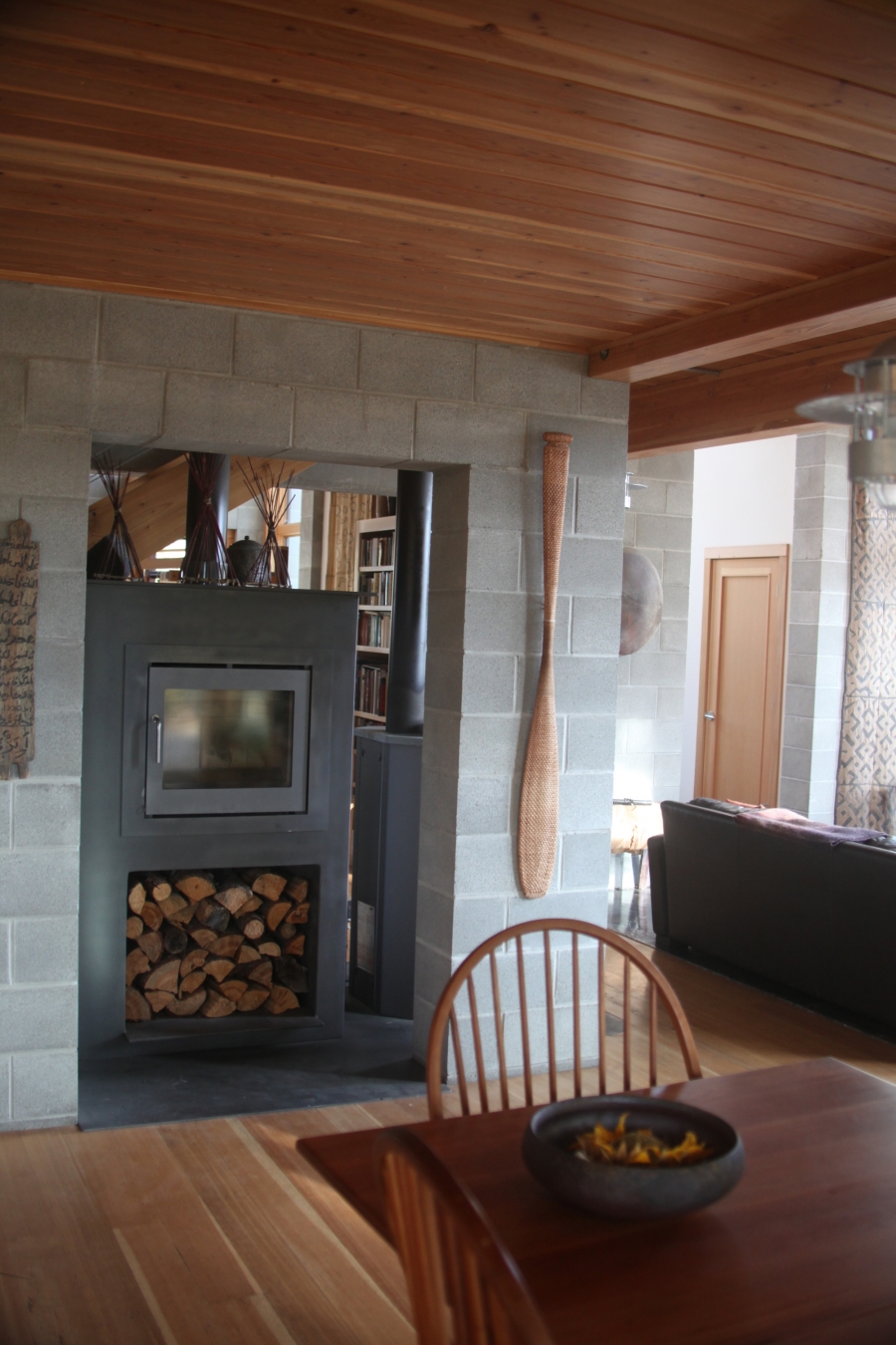 Wood stove in Molly Shepherd's house